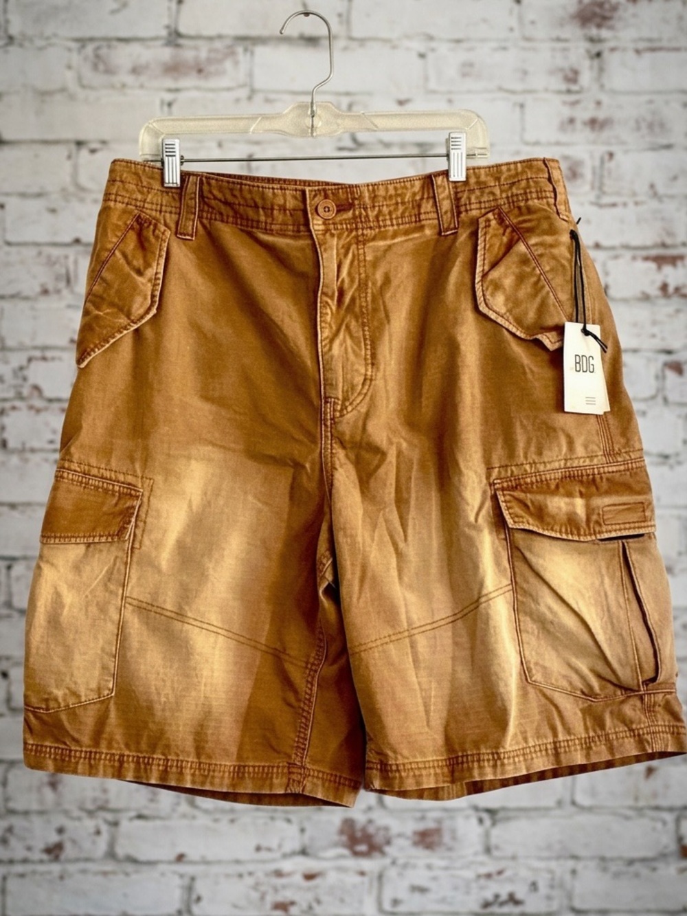 Men's Cargo Shorts in Burnt Orange